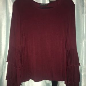 Forever 21 fringe long sleeve shirt